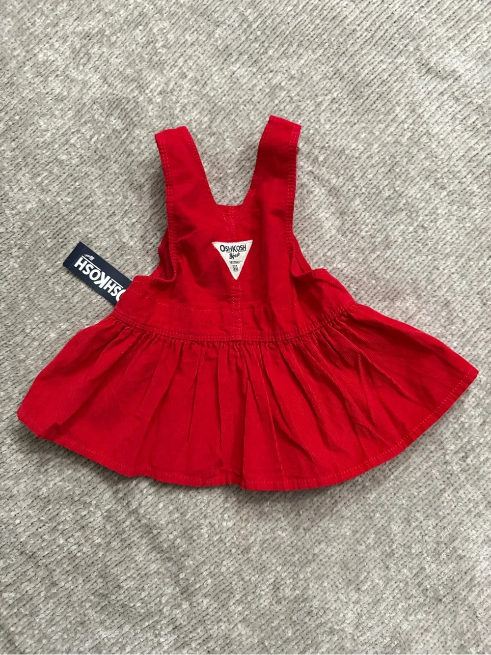 OshKosh Red Corduroy Jumper Dress 9 Months NWT‎ Holiday